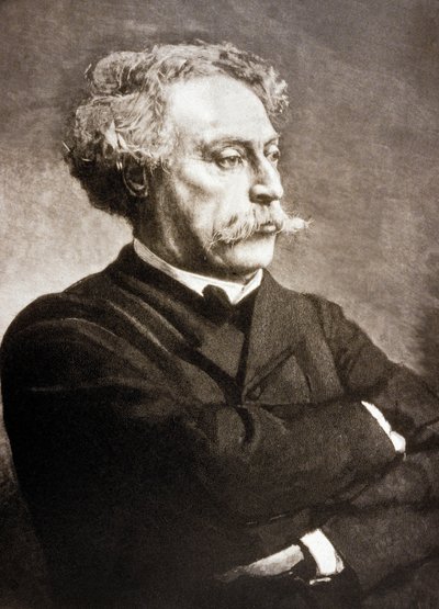 Alexandre Dumas Fils (1824-1895) Franse schrijver, naar Leon Bonnat door Charles Baude