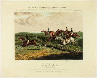 Symptomen van nood, van The Grand Steeplechase Over Leicestershire door Charles Bentley