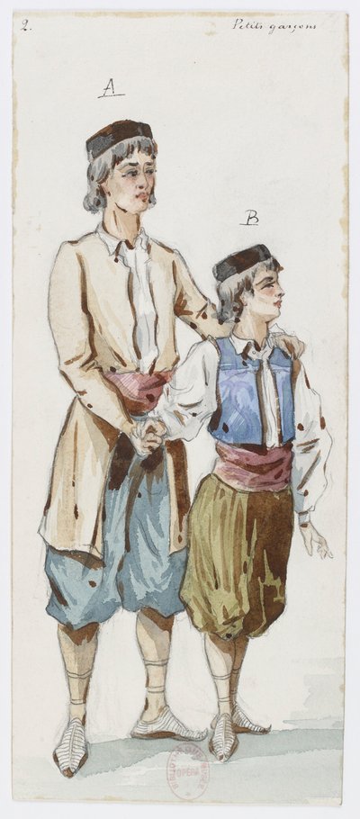 Holmès - De Zwarte Berg - kostuumontwerpen van Charles Bianchini - 02. Kleine jongens door Charles Bianchini