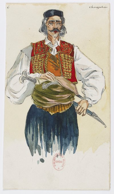 Holmès - De Zwarte Berg - kostuumontwerpen van Charles Bianchini - 06. Choryfeeën door Charles Bianchini