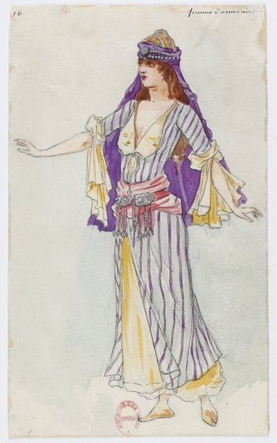 Holmès - De Zwarte Berg - kostuumontwerpen van Charles Bianchini - 16. Vrouw uit Armenië door Charles Bianchini