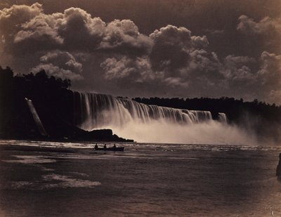 Niagara, met boot door Charles Bierstadt