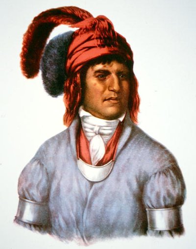 Ledagie, een hoofd van de Creek People, naar een schilderij van 1825 door Charles Bird (after) King