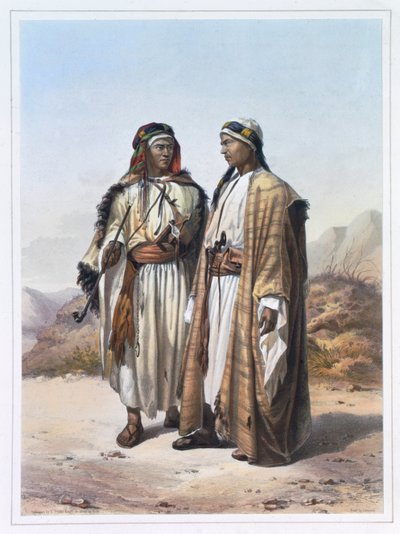 Een Mahazi en een Soualeh Bedoeïen door Charles Bour