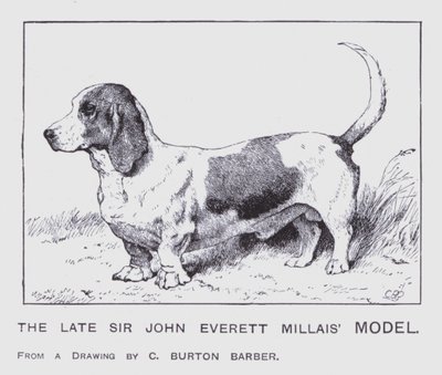 Het Laatste Model van Sir John Everett Millais door Charles Burton (after) Barber