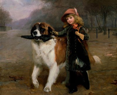 Off to School door Charles Burton Barber
