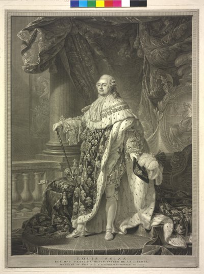 Koning van Frankrijk Lodewijk XVI door Charles Clément Bervic