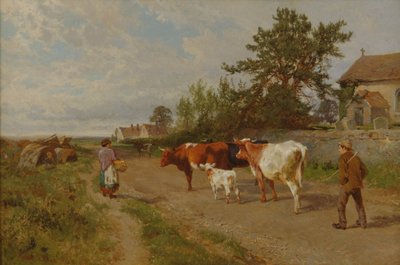 Naar de markt gaan, 1895 door Charles Collins