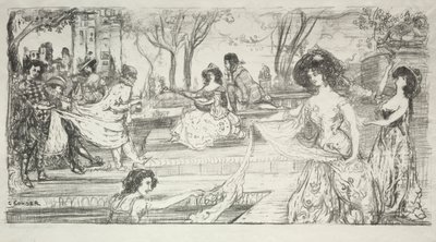 De gitarist door Charles Edward Conder