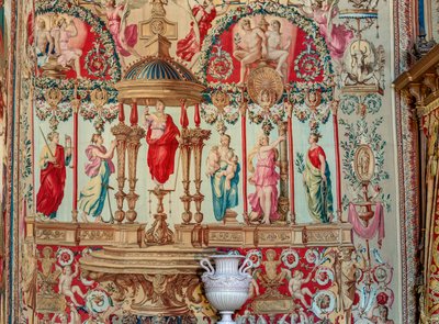 De slaapkamer van Anne van Oostenrijk in het appartement van de paus (foto) door Charles & Cotelle Jean II (1642 1708) Errard