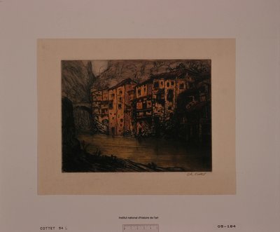 Pont-en-Royans (kleine plaat) (proef b) door Charles Cottet