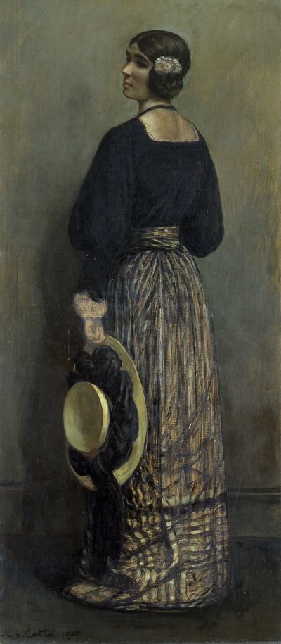 Portret van mejuffrouw J.L.B. door Charles Cottet