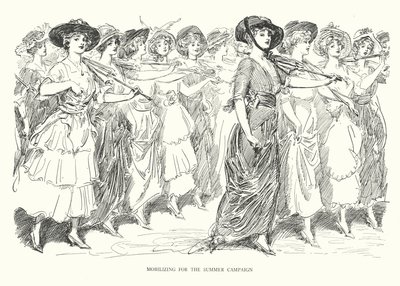 Mobilisatie voor de zomercampagne door Charles Dana Gibson