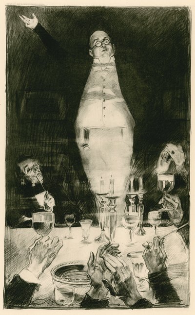 De heer Pickwick houdt zijn beroemde rede door Charles Dana Gibson