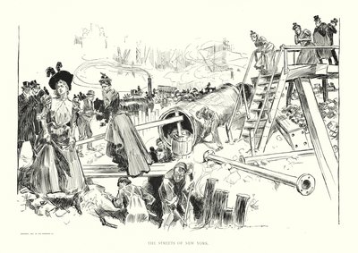 De straten van New York door Charles Dana Gibson