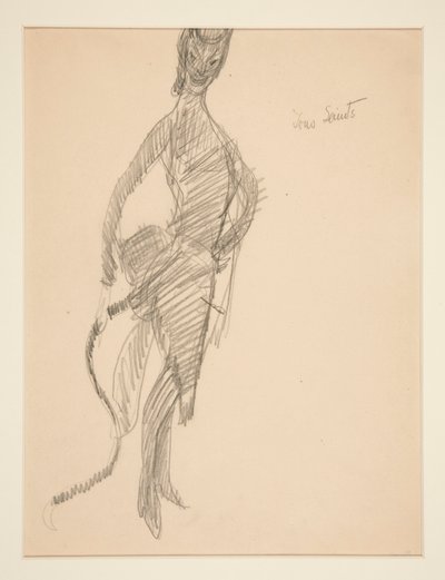 Kostuumtekening: Duivel als dame door Charles Demuth
