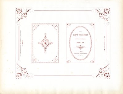Gebogen sierlijsten voor boekontwerpen (print) door Charles Derriey