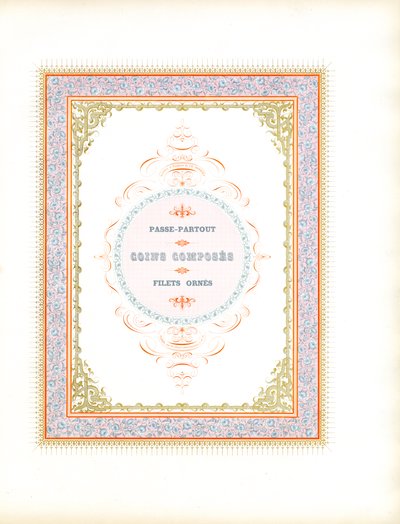 Decoratieve lijst met Passepartout (print) door Charles Derriey
