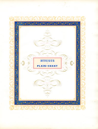 Decoratieve titelpagina voor kerkmuziek (afdrukken) door Charles Derriey