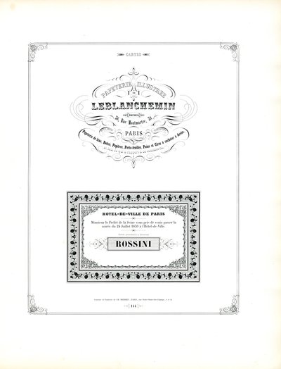 Elegante ontwerpen voor visitekaartjes en uitnodigingen (afdrukken) door Charles Derriey