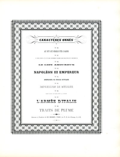 Sierletters met decoratieve kaderrand (print) door Charles Derriey