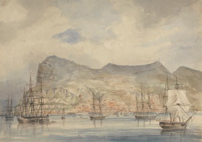 Uitzicht op Gibraltar door Charles Dyce