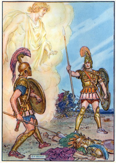 Hector gered door Apollo, uit 