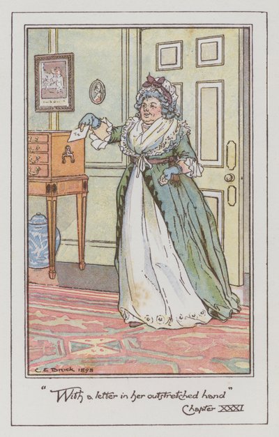 Illustratie voor Sense and Sensibility door Jane Austen door Charles Edmund Brock