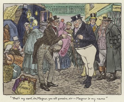 Illustratie voor de Pickwick Papers door Charles Edmund Brock