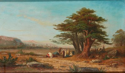 Kamp Opzetten, Met Rustende Kamelen door Charles Edouard (attr.to) Frere