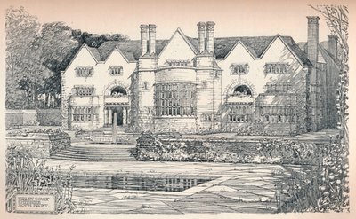 Tirley Court, Cheshire: Zuidelijke Voorzijde door Charles Edward Mallows