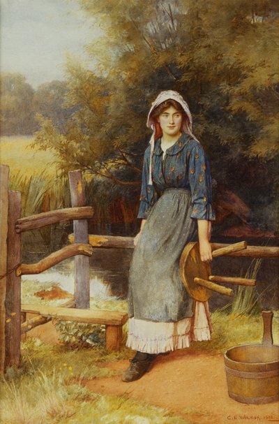 Het melkmeisje door Charles Edward Wilson