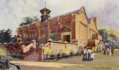 Londense Dierentuin: Apenhuis door Charles Edwin Flower