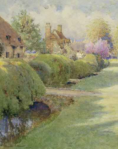 De Buxushaag, Warborough, Oxon door Charles Edwin Flower