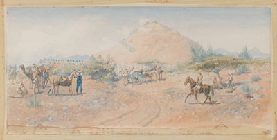 Het gevecht bij Hasheen, 1885 door Charles Edwin Fripp