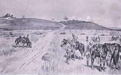 De bevrijding van Vryheid, uit Na Pretoria: De Guerrillaoorlog gepubliceerd door Harmsworth Bros Limited, 1901 door Charles Edwin Fripp