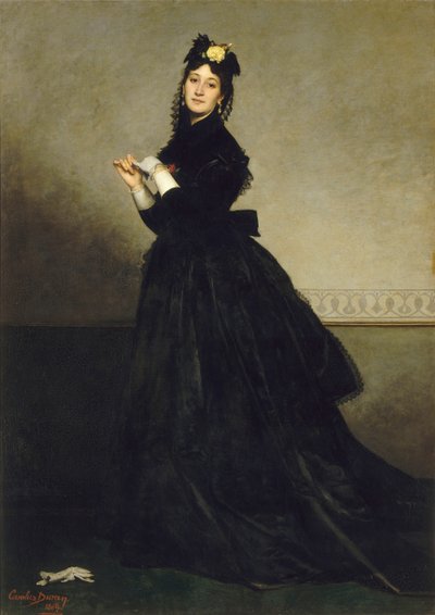 La Dame aux gants De dame met de handschoen, 1869 door Charles Emile Auguste Carolus Duran