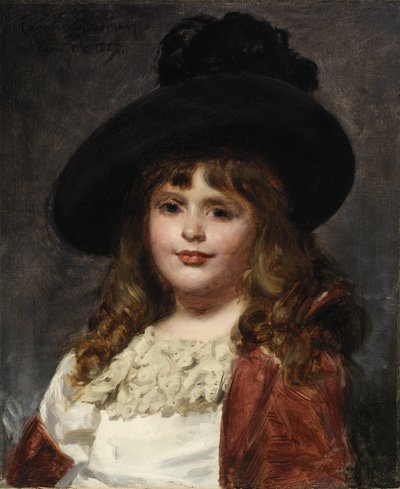Laura op zevenjarige leeftijd door Charles Emile Auguste Carolus Duran
