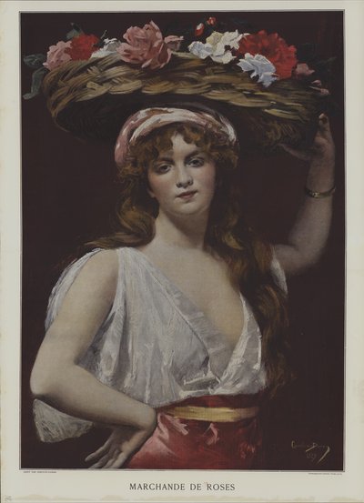 Rozenverkoopster door Charles Emile Auguste Carolus Duran