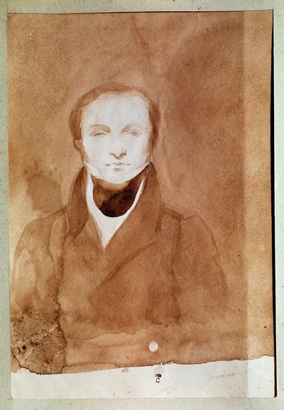 Portret van Prosper Mérimée, Franse schrijver door Charles Emile Callande de Champmartin