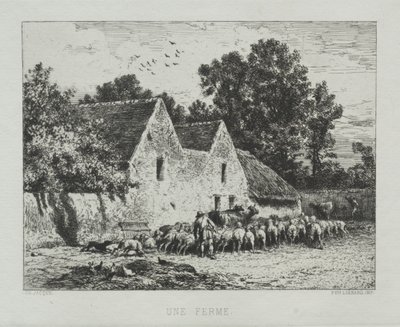Een Boerderij door Charles Emile Jacque