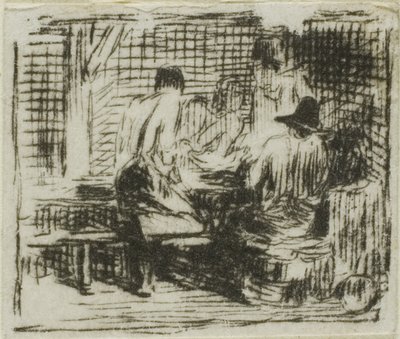 Drinkers door Charles Emile Jacque