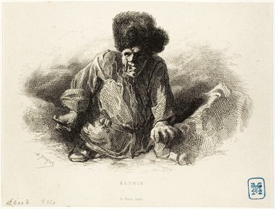 Elshie, de Zwarte Dwerg door Charles Emile Jacque