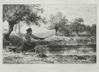Vissen door Charles Emile Jacque