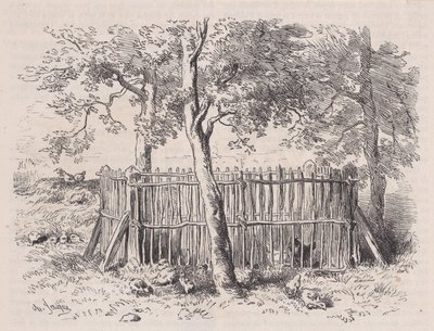 Parc à élèves, uit Magasin Pittoresque, ca. 1852 door Charles Emile Jacque
