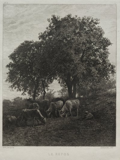 Rust door Charles Emile Jacque