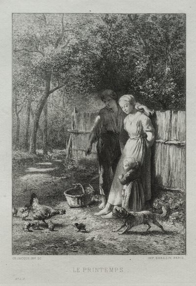 Lente door Charles Emile Jacque