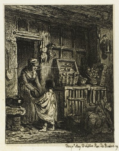 De Fruitverkoper en het Kind door Charles Emile Jacque
