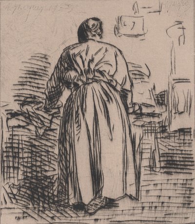 De strijkvrouw door Charles Emile Jacque