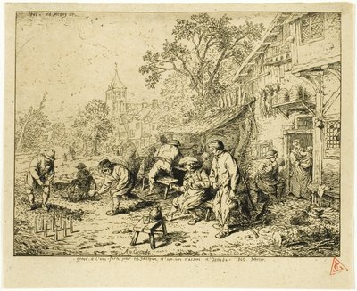 De Kegelaars door Charles Emile Jacque